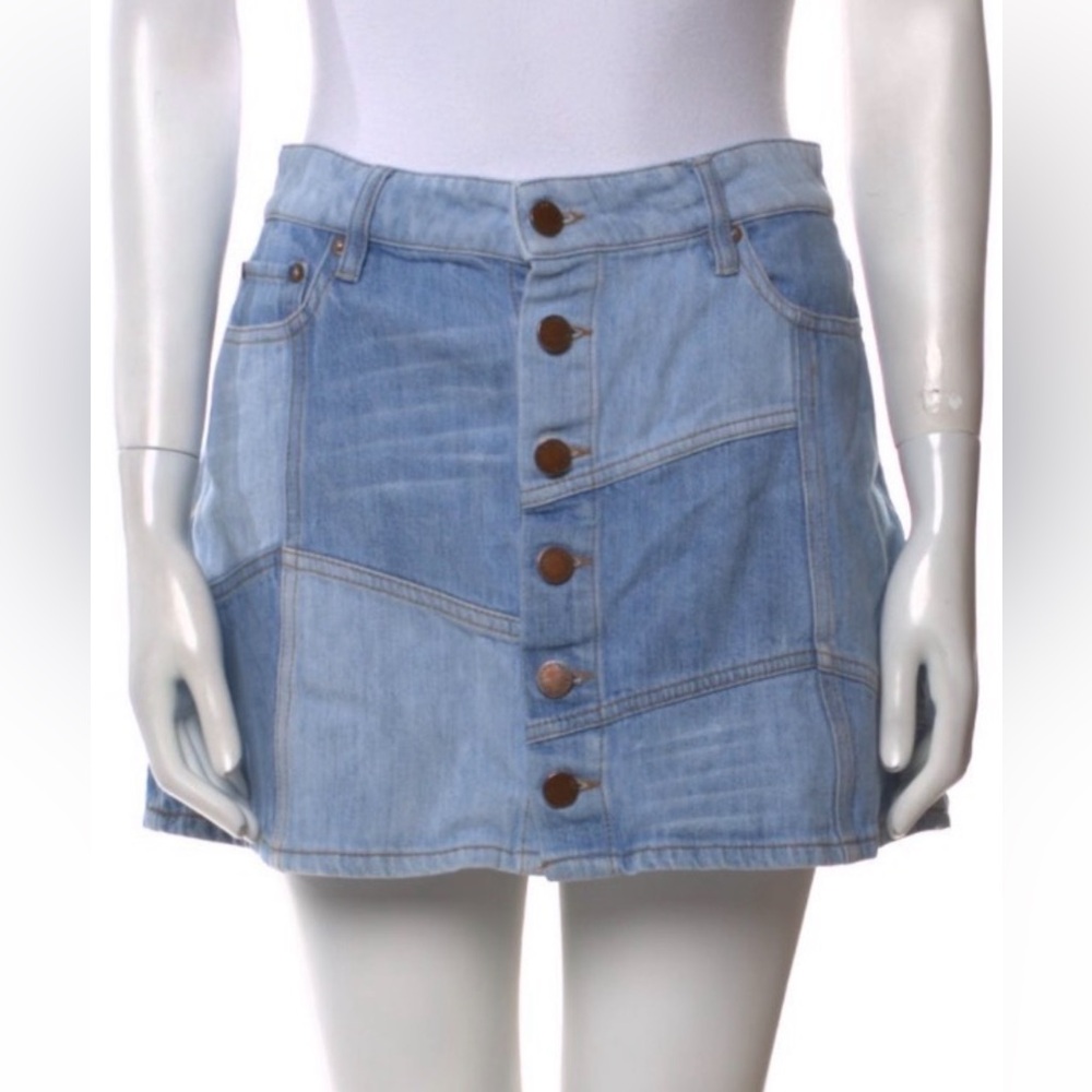 Alice + Olivia Light Blue Mini Skirt